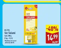 ALDI Ser Salami w plastrach Mlekpol oferta