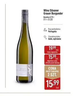 ALDI Wino Silvaner Grauer Burgunder oferta