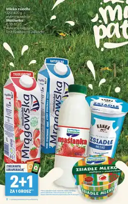 Delikatesy Centrum Mleko zsiadłe Maślanka Mrągowska oferta