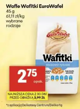 Delikatesy Centrum Wafitki EuroWafel zbożowo-ryżowe oferta