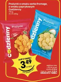 Delikatesy Centrum Prażynki o smaku sera fromage, o smaku paprykowym Codzienny oferta