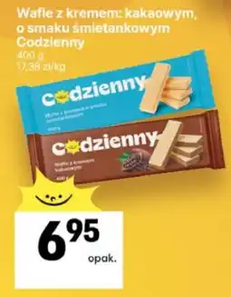 Delikatesy Centrum Wafle z kremem: kakaowym, o smaku śmietankowym Codzienny oferta