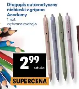 Delikatesy Centrum Długopis automatyczny niebieski z gripem Academy oferta