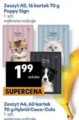 Delikatesy Centrum Zeszyt A5, 16 kartek 70 g Puppy Sign oferta