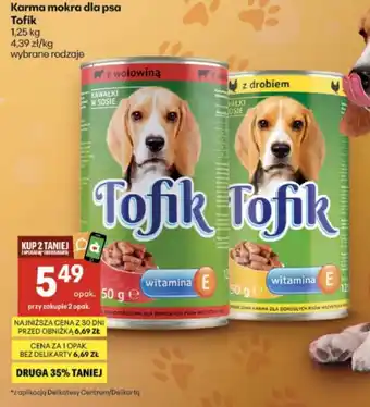 Delikatesy Centrum Karma mokra dla psa Tofik oferta