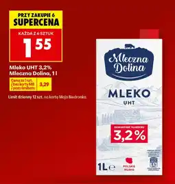 Biedronka Mleko UHT 3,2% Mleczna Dolina oferta