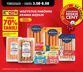 Biedronka Parówki z szynki Kraina Wędlin oferta
