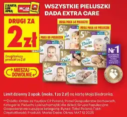 Biedronka Pieluszki Dada Extra Care oferta