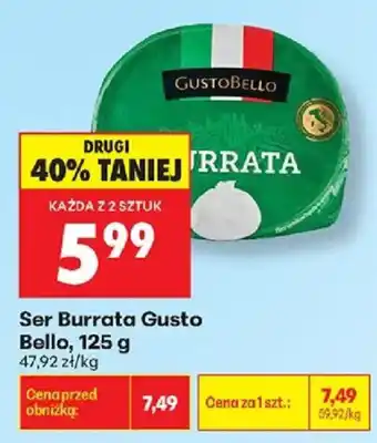 Biedronka Ser Burrata Gusto Bello oferta