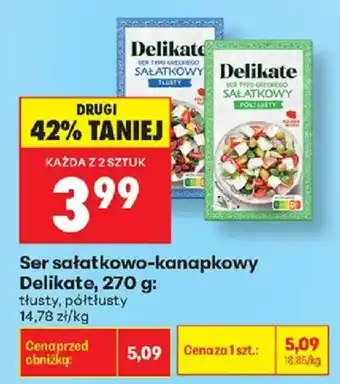 Biedronka Ser sałatkowo-kanapkowy Delikate oferta