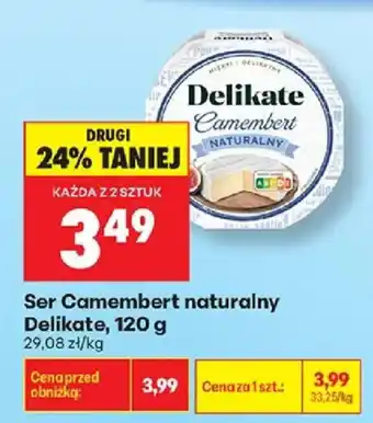 Biedronka Ser Camembert naturalny Delikate oferta