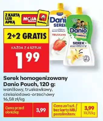 Biedronka Serek homogenizowany Danio Pouch oferta