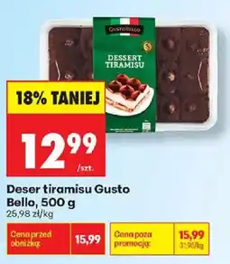 Biedronka Deser tiramisu Gusto Bello oferta