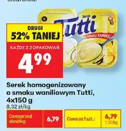 Biedronka Serek homogenizowany o smaku waniliowym Tutti oferta