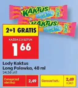 Biedronka Lody Kaktus Long Polewka oferta