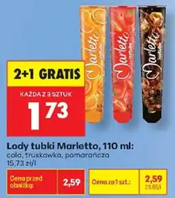 Biedronka Lody tubki Marletto oferta