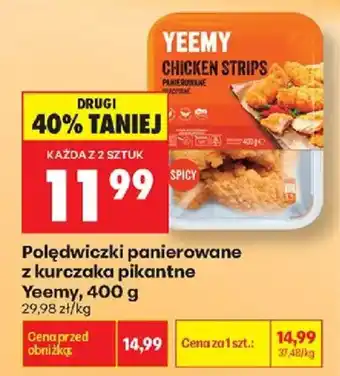 Biedronka Polędwiczki panierowane z kurczaka pikantne Yeemy oferta