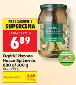 Biedronka Ogórki kiszone Nasza Spiżarnia oferta