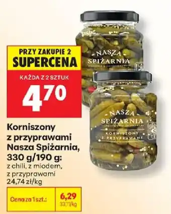 Biedronka Korniszony z przyprawami Nasza Spiżarnia oferta