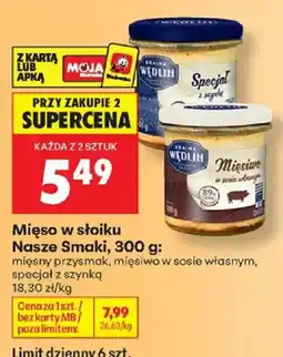 Biedronka Mięso w słoiku Nasze Smaki oferta
