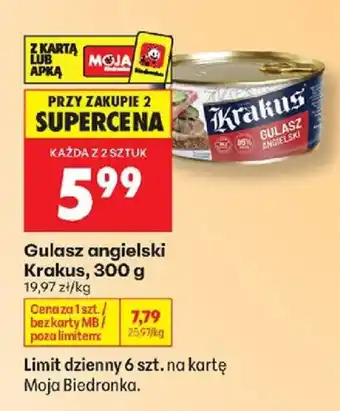 Biedronka Gulasz angielski Krakus oferta