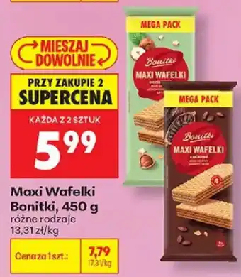 Biedronka Maxi Wafelki Bonitki oferta