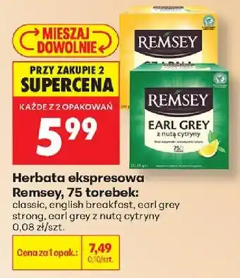 Biedronka Herbata ekspresowa Remsey oferta