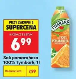 Biedronka Sok pomarańcza 100% Tymbark oferta
