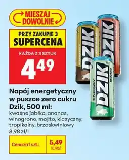 Biedronka Napój energetyczny w puszce zero cukru Dzik oferta