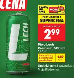 Biedronka Piwo Lech Premium oferta