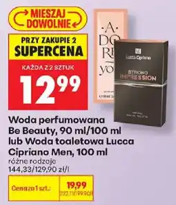 Biedronka Woda perfumowana Be Beauty lub Woda toaletowa Lucca Cipriano Men oferta