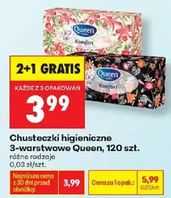 Biedronka Chusteczki higieniczne Queen oferta