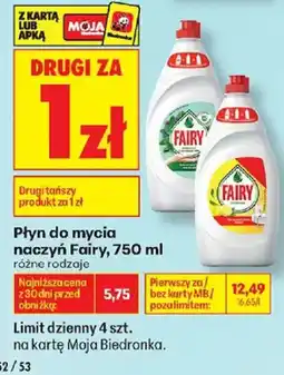 Biedronka Płyn do mycia naczyń Fairy oferta