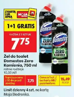 Biedronka Żel do toalet Domestos Zero Kamienia oferta