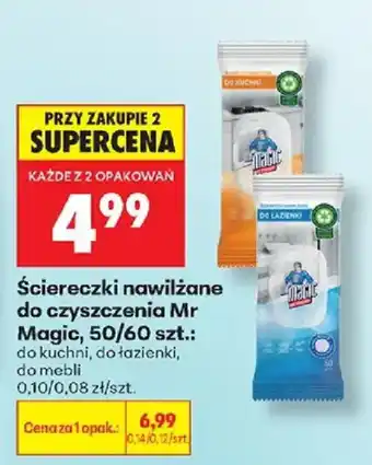 Biedronka Ściereczki nawilżane do czyszczenia Mr Magic oferta