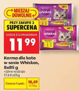 Biedronka Karma dla kota w sosie Whiskas oferta