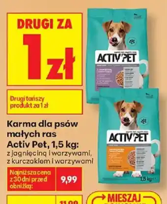 Biedronka Karma dla psów małych ras Activ Pet oferta