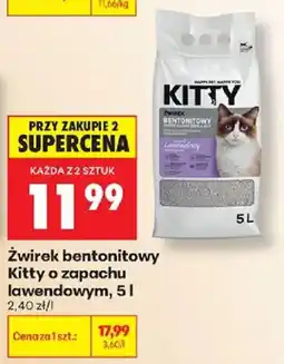 Biedronka Żwirek bentonitowy Kitty o zapachu lawendowym oferta