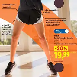 Lidl CRIVIT Szorty funkcyjne damskie oferta