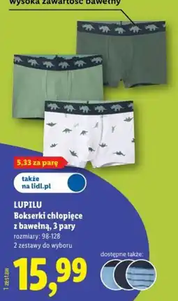 Lidl LUPILU Bokserki chłopięce z bawełną oferta