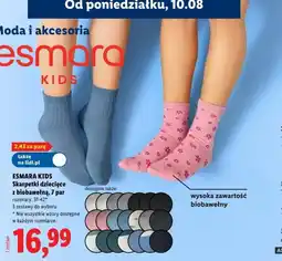 Lidl ESMARA KIDS Skarpetki dziecięce z biobawelną oferta