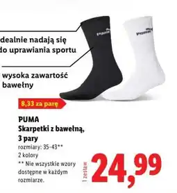 Lidl PUMA Skarpetki z bawełną oferta