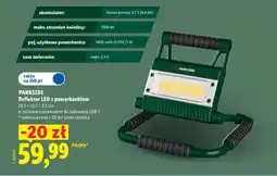 Lidl Parkside reflektor led z powerbankiem oferta