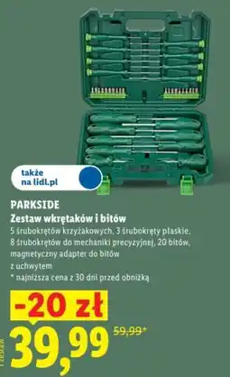 Lidl PARKSIDE Zestaw wkrętaków i bitów oferta