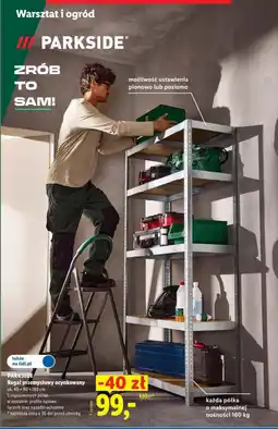 Lidl PARKSIDE Regał przemysłowy ocynkowany oferta