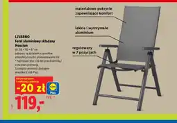 Lidl Fotel aluminiowy składany Houston oferta
