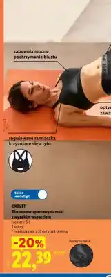 Lidl Biustonosz sportowy damski CRIVIT z wysokim wsparciem oferta