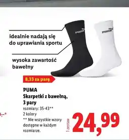 Lidl Skarpetki z bawełną Puma 3-pak oferta