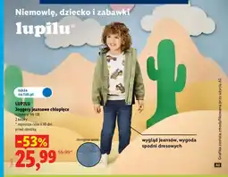 Lidl Joggery jeansowe chłopięce Lupilu oferta