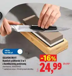 Lidl Kamień szlifierski 2 w 1 z bambusową podstawą Silvercrest oferta